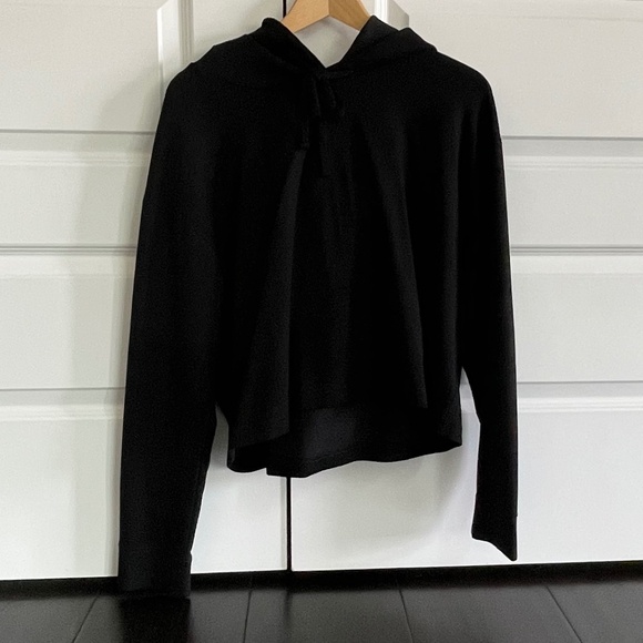 James Perse Black Cropped YOSEMITE Hoodie ~ Women’s Size 4 (fits like an XL) - Picture 3 of 14